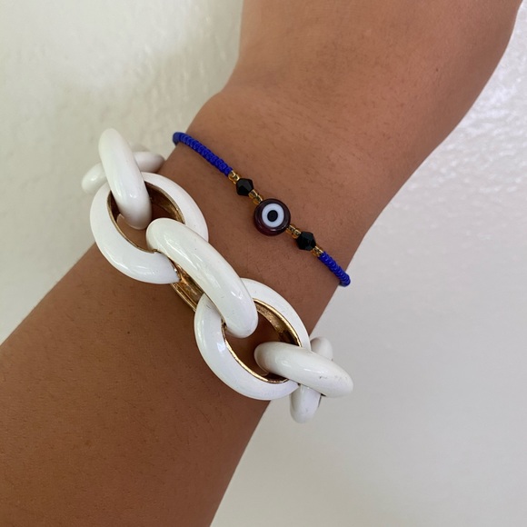 J. Crew Jewelry - Jcrew Chunky White Link Chain Bracelet